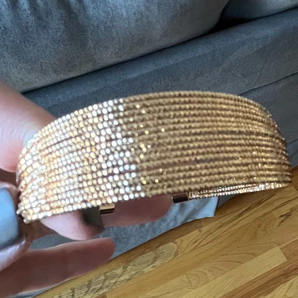 Never Worn - Gold Bangle Cuff Bracelet